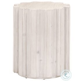 Roma Whitewash Pine Accent Table