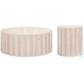 Roma White Wash Pine Occasional Table Set