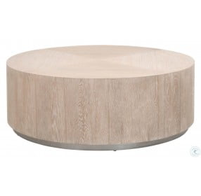 District Natural Gray And Silver Roto Large Coffee Table