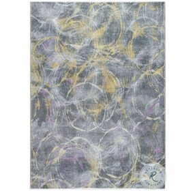 Roxy Grey And Gold Visions Large Rug