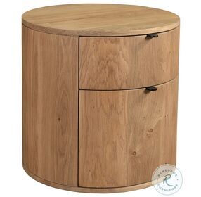 Theo Natural Two Drawer Nightstand