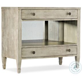 Sanctuary 2 Silver Gemme Two Drawer Nightstand