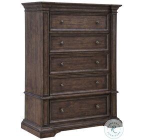 Woodbury Cowboy Boots Brown 5 Drawer Chest