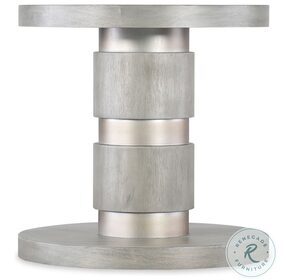 Gilded Gray And Silver Accent Table