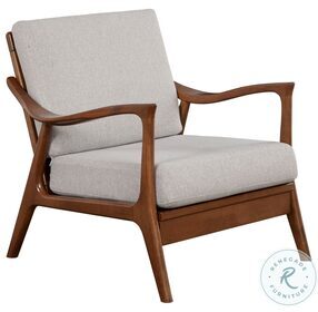 Zephyr Slate Light Gray And Brown Lounge Chair