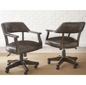 Ruby Dark Brown Swivel Adjustable Arm Chair