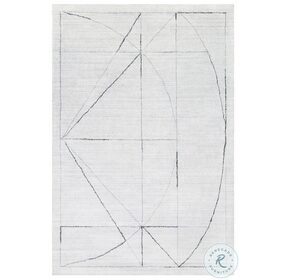 Costilla White and Charcoal Black Modern Large Rug