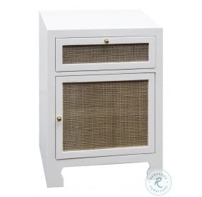 Ruth White Lacquer 1 Door Cabinet