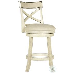 York Antique White 24" Counter Height Stool