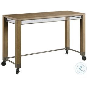 Maya Natural Pecan Counter Height Console Table
