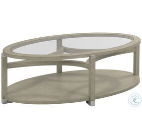 Solstice Soft Beige Oval Coffee Table