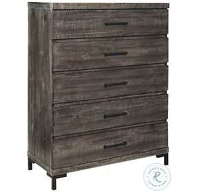 Austin Distressed Charcoal 5 Drawer Chest