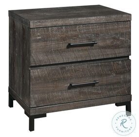 Austin Distressed Charcoal 2 Drawer Nightstand