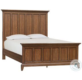 Shaker Heights Rich Deep Brown Cherry King Panel Bed
