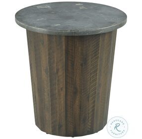 Hidden Treasures Blue And Brown Round Spot Table