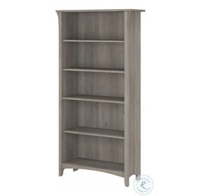 Salinas Driftwood Gray 5 Shelf Tall Bookcase