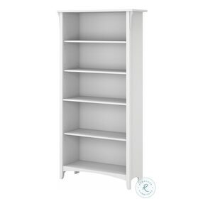Salinas Pure White 5 Shelf Tall Bookcase