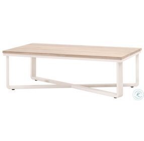 Sacramento Beige And White Outdoor Coffee Table