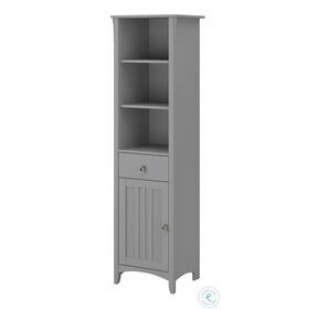 Salinas Cape Cod Gray Tall Narrow Bookcase Cabinet