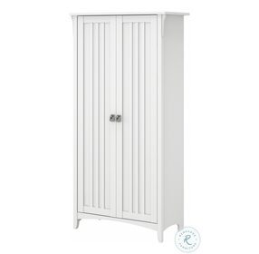 Salinas Pure White Door Tall Storage Cabinet
