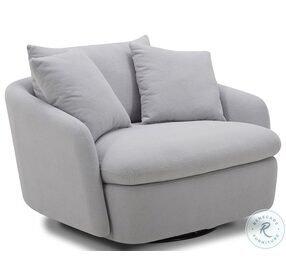 Boomer Dove Grey Large Swivel Chair