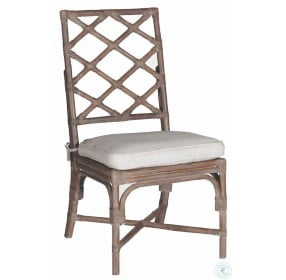 Kennedy Rattan and Linen Chair Set Of 2