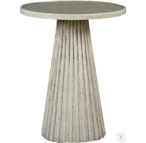 Kingsley Textured Antique White Side Table