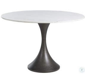 Cortez White Marble Breakfast Dining Table