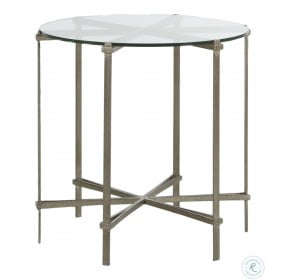 Clarissa Textured Champagne Side Table