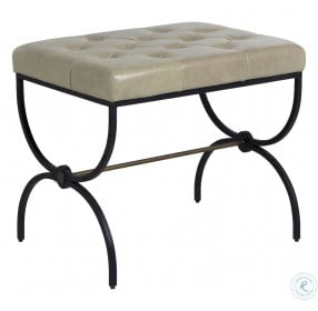 Galvin Gray And Textured Black Stool