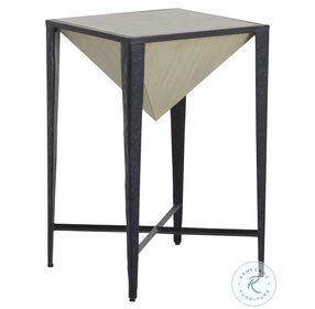 Elway Cerused White And Black Side Table