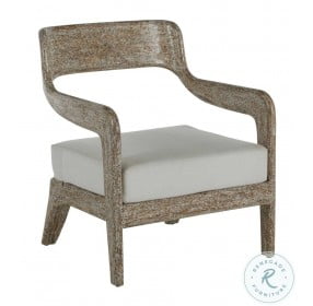 Raya White Fabric Lounge Chair