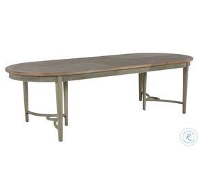 Whitlock Distressed Cream And Natural Cerused Extendable Dining Table