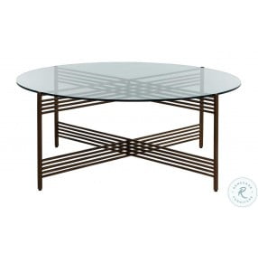 Tanner Hammered Antique Brass Coffee Table