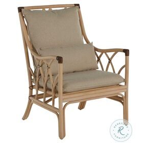 Milano Beige Linen Lounge Chair