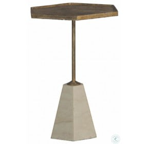 Lucinda Brass and Marble Accent Table