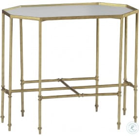 Barnes Octagonal Gold Mirrored Table