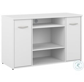 Studio C White 48" Office Storage Cabinet with Doors and Shelves