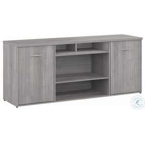 Studio C Platinum Gray 72" Office Storage Cabinet with Doors and Shelves