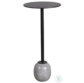 Crossings Serengeti Iron and Marble Accent Table