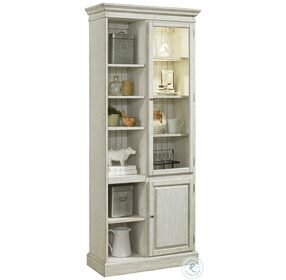 P021714 Gray Curio Cabinet