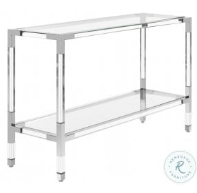 Arverne Silver Acrylic Console Table