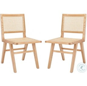 Hattie Natural French Cane Dining Chair Set Of 2