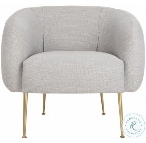 Alena Light Gray Poly Blend Accent Chair