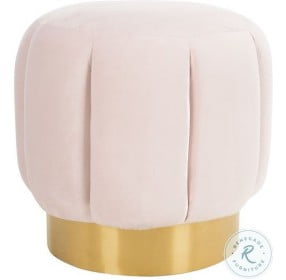 Maxine Pink Channel Tufted Otttoman