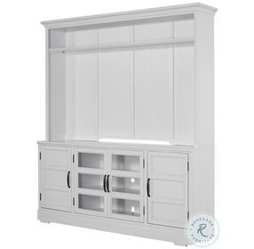 Shoreham Effortless White 76" TV Stand with Hutch