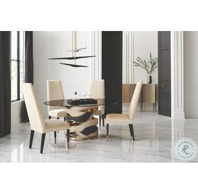 Signature Metropolitan Brushed Gold And Dusty Silver From Dining Room Set
