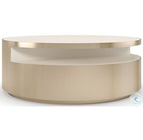 Signature Metropolitan Whisper Of Gold Turn Style Swivel Cocktail Table