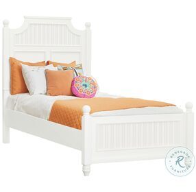Savannah White Twin Poster Bed