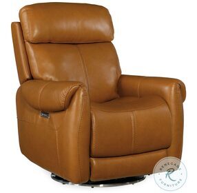 Sterling Pesaro Siena Leather Swivel Power Recliner With Power Headrest
